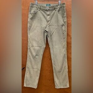 Woolrich classic carpenter pants olive/ tan straight leg size 34/32